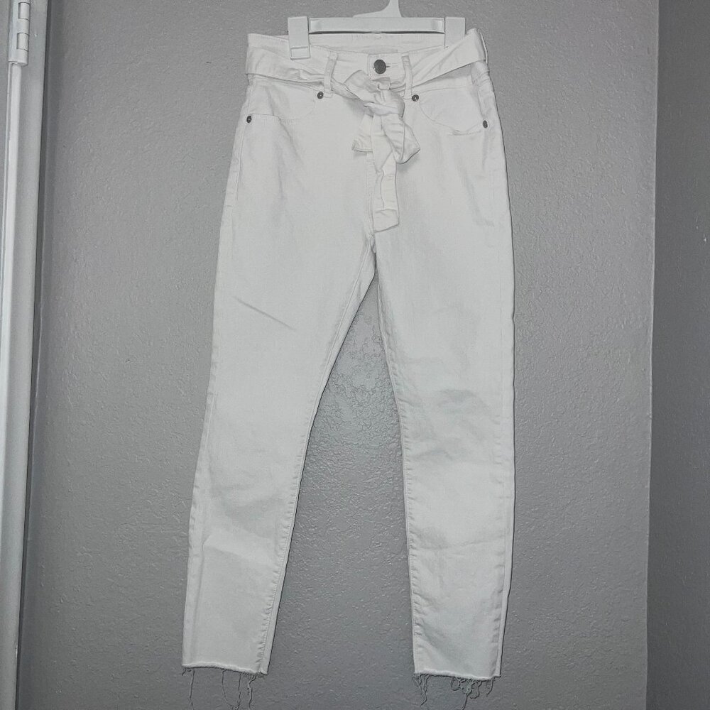 Loft Women High Waist Skinny Belted Jeans